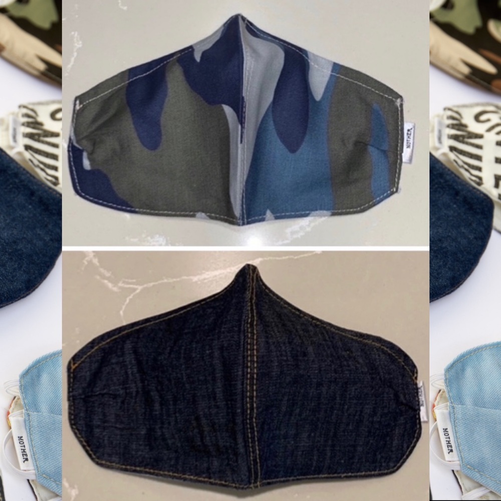 NWT MOTHER Denim ‘Don’t Spray It’ Face Mask Duo